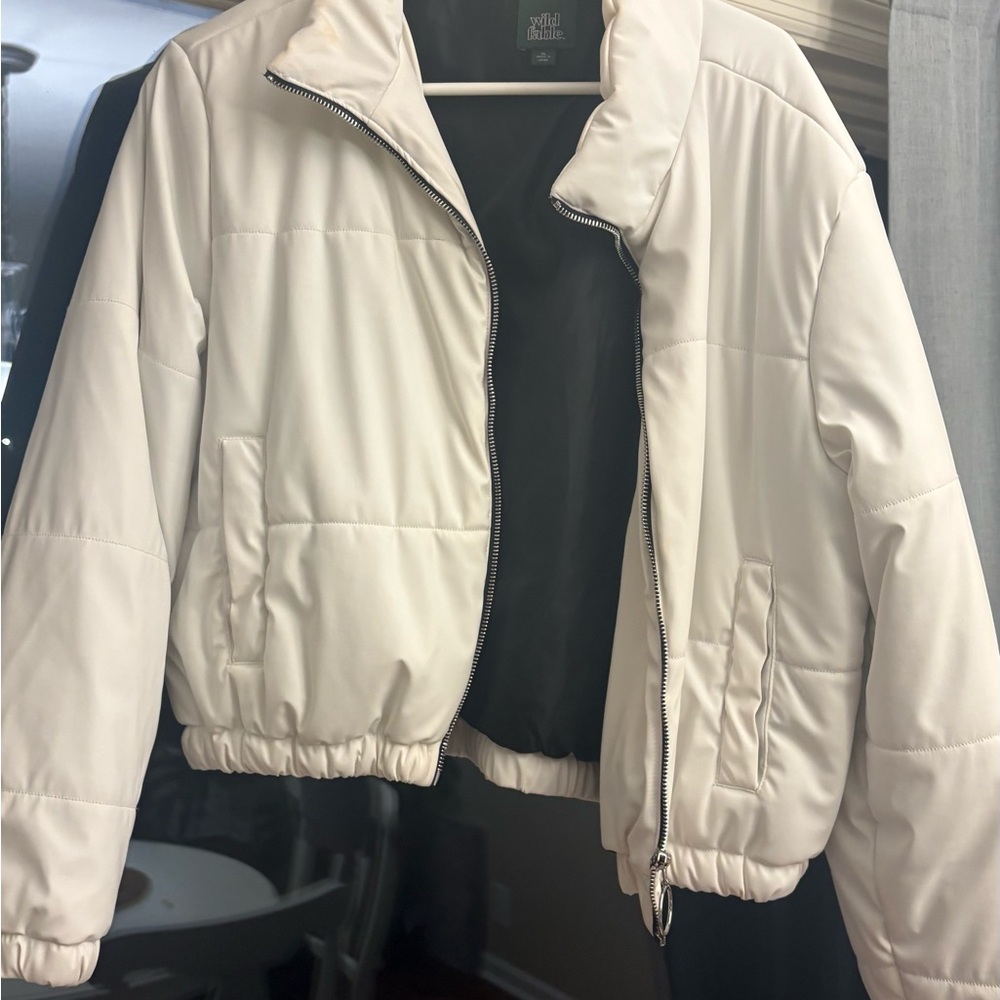 Wild Fable Off-White Puffer Jacket
